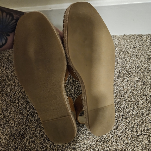 Tan Suede Espadrille Flats - Picture 4 of 4